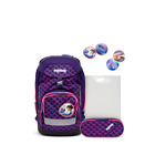 ZAINO scuola ERGOBAG prime set PEARL DIVEBEAR ergonomico REGOLABILE con accessor