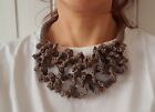 Collana Uncinetto Marrone Crochet Handmade