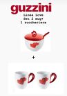 GUZZINI: Linea Love Set  2 mug+ 1 zuccheriera c/cucchiaino Colore rosso e bianco