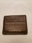 Leather Card Holder  Brown Barney & Taylor