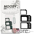 3 KIT 4in1 SCHEDA ADATTATORE NANO MICRO SIM per Samsung iPhone Huawei NANOSIM