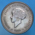 LUSSEMBURGO CHARLOTTE 5 FRANCHI 1929 SILVER COIN ARGENTO MONETE DA COLLEZIONE