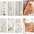 Tatuaggi Temporanei Donna Uomo, 6 Pezzi Fake Tattoos Tattoo Finti Festival Tatua