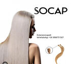 EXTENSION HAIR  SOCAP SOHAIR 75 CIOCCHE IN CHERATINA 55/60CM 100% NATURALI