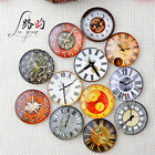 20pcs Round glass vintage Clock cabochons gemstone Setting Accessorie 10-30MM