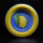 Assiette creuse faïence vintage art déco table citron QUADRIFOGLIO Italie N8519