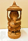 GANESHA ( divinità Indù ) Legno Intagliato a mano INDIA altezza 32 cm.