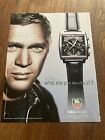 Original Tag Heuer Monaco Watch Steve McQueen F1 Frame Ready Magazine Advert