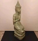 STATUA STATUE FIGURA BUDDA BUDDHA-THAI CELADON DESIGN-IN CERAMICA-VINTAGE