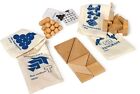 Set di 4 giochi di abilità in legno: tangram, cubo, piramide, puzzle