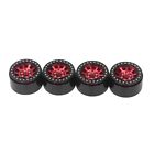 4 Pcs 2.2 Inch Wheel Rim Hub Aluminum For Defender For Axial SCX10 S Red