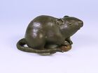 JAPANESE MEIJI PERIOD BRONZE RAT OKIMONO