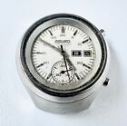 SEIKO 6139-7100 Automatic Chronograph Watch Vintage Men s  HELMET White Dial