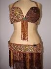 COSTUME PROFESSIONALE DANZA DEL VENTRE BELLY DANCE BELLYDANCE USATO EGIZIANO