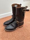 Nicks boots Engineer size US9F black waxed leather horween Whites viberg wesco