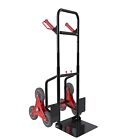 Carrello a mano montascale pieghevole portapacchi portata 200 Kg acciaio nero