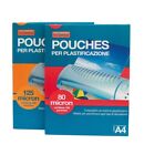 POUCHES A5 15x21 cm 80 MICRON FOGLI LUCIDI FILM PLASTIFICATRICE A CALDO 100 fg