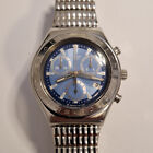 Orologio Swatch Irony Chrono Medium CICLAMINO BLU Cronografo YMS402 Funzionante