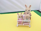 SYLVANIAN FAMILIES PERIWINKLE RABBIT MUM WITH TWINS.............................