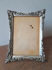 Cornice Portafoto Metallo Argentato Vintage  50  60 Vetro Barocco Rococo