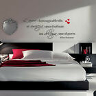 wall stickers adesivi murali frasi love amore poesia william shakespeare b0089