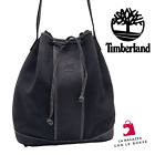 Timberland Tracolla borsa donna Vera Pelle Made in Italy handbag Secchiello nero