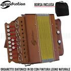 SOUNDSATION SAC-1202D-WD Organetto diatonico 2 Bassi in RE in LEGNO + Borsa