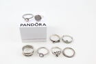 Pandora Sterling Silver Rings Stone Set Birthstone Bow Crown Eternity x 8 (29g)