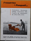 catalogo fresatrice pasquali cv 8 10 12 motocoltivatore manutenzione fresa 1961