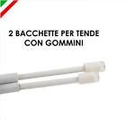 ASTE ASTINE BACCHETTA A MOLLA CON GOMMINI PER TENDE TENDA 2PZ BIANCO A PRESSIONE