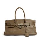 Hermès 2006 Birkin Shoulder JPG Sac Etoupe Togo Leather Silver HDW Hermes