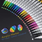 Pennarelli a Vernice Acrilica, 24 Colori Pennarelli per Pittura Acrilica 0,7 Mm