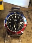 Winner pepsi bezel  dive watch, auto clear caseback.