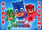 Cialda - Ostia per torte PJ Masks Superpigiamini Formato grande A3 cm. 42x29