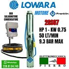 POMPA SOMMERSA LOWARA PER POZZI V230 HP1-3 MOTORE FRANKLIN A BAGNO D ACQUA