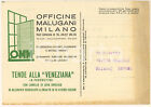 1949 MILANO Tende alla veneziana Officine MALUGANI *Cartolina pubblicitaria