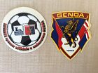 2 ADESIVI CALCIO GENOA CRICKET FOOTBALL CLUB 1893 SPONSOR LEVANTE GRIFO ANNI  90