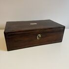 Large Wooden Writing Box/slope With Key