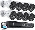 ZOSI 4MP Kit Videosorveglianza PoE, 8CH 2TB NVR con 8X 4MP Telecamera PoE, C180