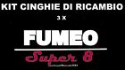★KIT CINGHIE DI RICAMBIO 3 x PROIETTORE FUMEO SUPER 8★