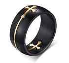 Fedine Fedina Anello Massiccio Croce Celtica Templare Oro Nero Ring Unisex Uomo