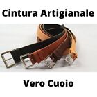 Cintura cinta uomo donna vera pelle cuoio artigianale nera marrone lavoro