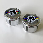 Colnago World Champion Bicycle Handlebar Chrome Plastic Bar Plugs, Caps