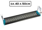 PLAFONIERA LED LUCE BIANCA BLU LAMPADA PER ACQUARIO BARRA DA 40 A 50cm SLIM -D93