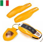 2 INSERTI COVER CHIAVE GUSCIO PER PORSCHE MACAN CAYENNE PANAMERA CAYMAN GIALLO