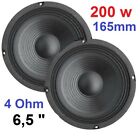 COPPIA WOOFER 200w 6,5" (16,5 CM) X CASSE O PREDISPOSIZIONI SPORTELLO AUTO