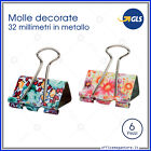 Molle Double Clip Fermacarte Soft Grip Decorate per Ufficio Casa e Scuola