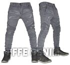 Jeans uomo Tuta Denim Biker Grigio slim comfort pantaloni elasticizzati 2835