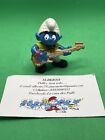 PUFFI SMURFS PUFFO BASSISTA SMURF BASS GUITAR 20450 VARIANTE 40 ANNIVERSARIO