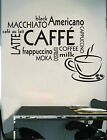 WALL STICKERS MURALI CAFFÈ coffee moka cucina muro adesivo parete espresso casa